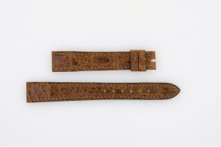 Piaget Vintage Swiss Brown Leather Watch Band Strap 14mm 14/12 (b167)