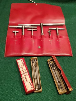 Vintage Starrett No.  829 Small Hole Gage Set & Lufkin 79s - 6pc Telescoping Gages