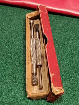 Vintage STARRETT No.  829 small hole gage set & LUFKIN 79S - 6pc telescoping gages 3