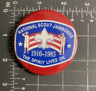 Vintage Boy Scouts Bsa National Jamboree 1985 Nsj 85 Va Pin - Back Button Pinback