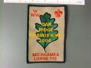 Boy Scout Oa 110 Michigamea Lodge Oak Ridge Prarie Trail 8301jj
