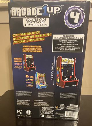 Pac - Man 40th Anniversary CounterCade,  4 Games in 1,  Arcade1UP 3