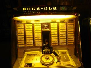 1960 Rock - Ola Regis 1488 120 selection 45 RPM vinyl Jukebox visible mech wow 4
