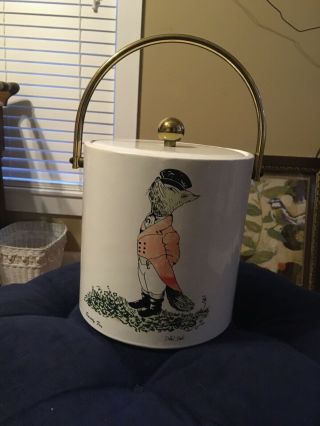 Vintage Midcentury Snooty Fox Ice Bucket,  By Daniel Baer.