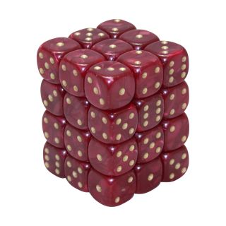 12mm D6 Pearl Dice Set - Red (x36)