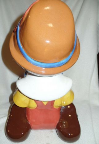 Vintage Disney Treasure Craft Cookie Jar Pinnochio with Fish Bowl 3