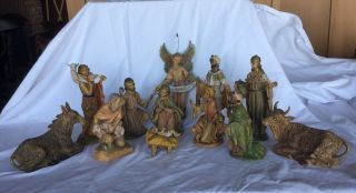 Vintage Depose Italy Fontanini Nativity Figures - Set Of 12