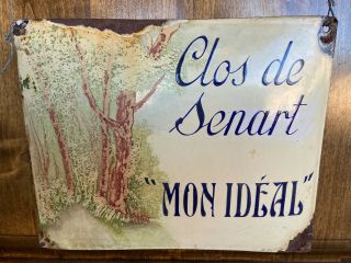 One - Of - A - Kind Vintage French Enamelware Sign