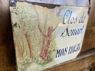 One - of - a - kind vintage French enamelware sign 2