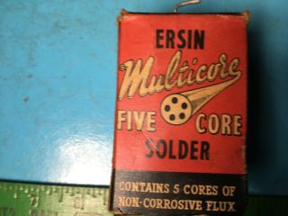 Vintage Workshop Solder Old 60/40 Ersin 5 Core Box 1 Pound Roll