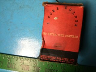 vintage workshop solder old 60/40 ersin 5 core box 1 pound roll 3