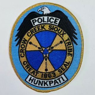Hunkpati Police Crow Creek Sioux Tribe South Dakota Tribal Patch