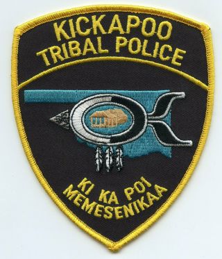 Kickapoo Indian Tribe Oklahoma Ok Tribal Police Patch