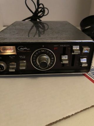 Courier Classic Pll Solid State Channel Cb Transceiver Collectible 4 Parts Read