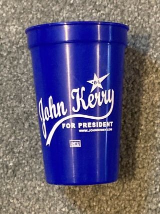 2004 John Kerry For President Political Campaign Cup - Blue