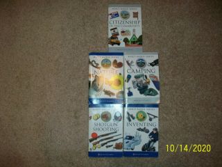 5 - Different Boy Scouts Merit Badge Books - 2 Eagle/3 Elective