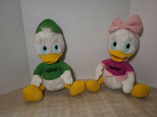 1986 Hasbro Disney Duck Tales Webby And Louie 12 " Plush