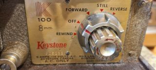Vintage Keystone K - 100 Movie 8mm Film Reel Projector 2