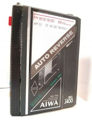 Vintage Aiwa Hs - J400 Mk2 Stereo Radio Cassette Recorder Walkman Made In Japan