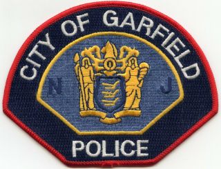 Garfield Jersey Nj Red Border Police Patch