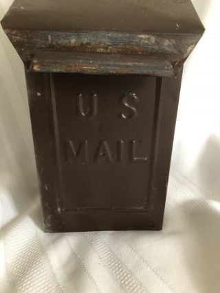 Vintage Metal Mailbox Wall Mount US Mail 2