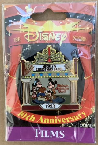 Disney Pin Japan Jds Mickeys Christmas Carol Films 10th Anniversary Le Marquee
