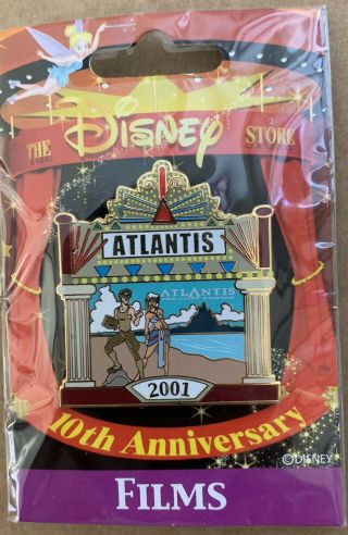 Disney Pin Japan Jds Atlantis Films 10th Anniversary Le Marquee Movie