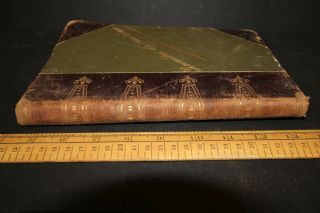 Antique 19th C.  French Recipe Book - for owner to write recipies in - index edge 3