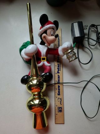 Very Cool Disney Mickey Mouse Animated Mr.  Christmas Tree Topper 12 " Tall