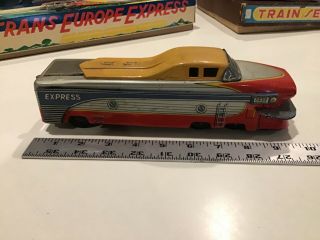 Vintage Tin Litho Express Battery Op.  Friction Train Made In Japan