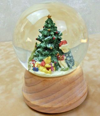 Disney Winnie The Pooh Musical Snow Globe Have Yourself A Merry Little Christmas