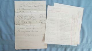 1897 Silver Plume Colorado Smuggler Mine Payroll Documents - Miners Pay - Mines