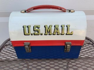 Vintage U.  S.  Mail Dome Lunch Box & Thermos Aladdin