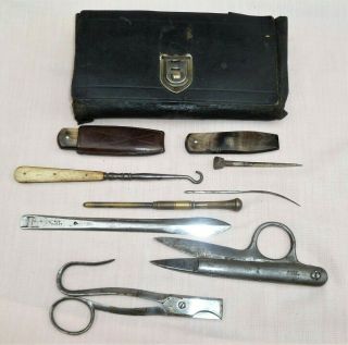 Antique Veterinary Instruments – Scissors Hoof Nail Needles Fleams Canula Hook