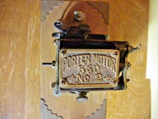 K&D No.  2 PORTER Edison Bipolar DIRECT CURRENT Electric MOTOR on Battery Box 6