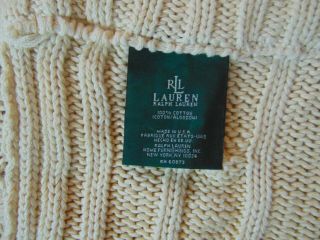 Vintage Lauren Ralph Lauren 100 Cotton King Size Blanket - USA 3