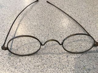 Very Rare Civil War Era Eyeglasses Spectacles - Delicate Metal Frame