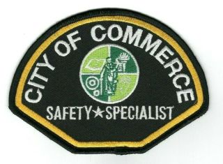 City Of Commerce California Safety Specialist / Ca Police Patch