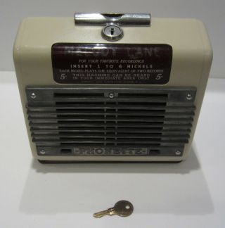 Vintage Melody Lane Phonette 5¢ Coin - Op Machine Hotel Motel Radio Music Juke Box