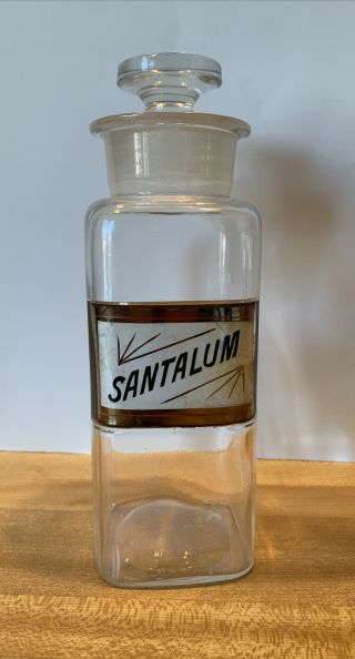 Antique Reverse Glass Label Apothecary Drug Store Medicine Bottle W.  T.  Co 1889