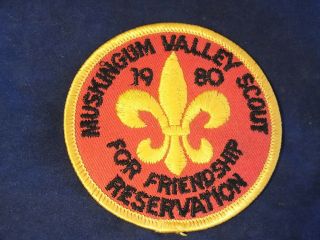 Vintage Boy Scout Patch - 1980 Muskingum Valley Scout Reservation - For Friendship