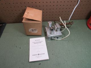 General Electric Upx - 003c Vintage Tube Phono Preamp Box,  Instructions