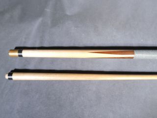 Vintage Rich Q 2 Piece Pool Cue Stick,  4 Point Mother of Pearl Exotic Wood Butt 2