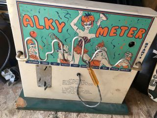 Vintage Alky Meter Booze Tester Barometer Nickel Coin Operated Bar Game