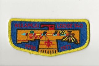 Wulapeju Oa Lodge 140 - S? Flap - 1996 / 1971 - Boy Scout Bsa G&w/1 - 23