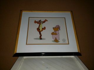 Walt Disney Winnie The Pooh And The Blustery Day Tigger Sericel Matted 19x16