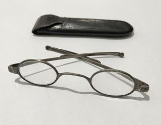 Antique Spectacles Antique Eyeglasses Silver Glasses With Case London 19th C