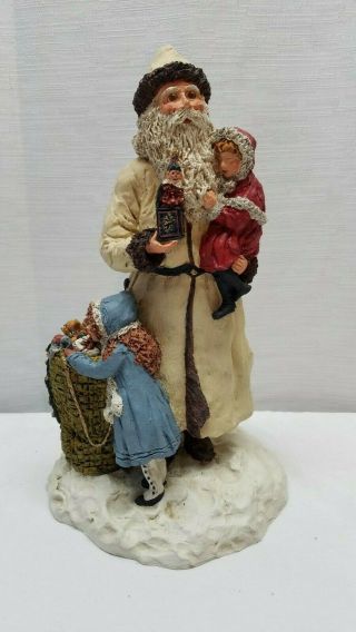Vintage Christmas June Mckenna Santa Claus White Children Father 1987 Statue 10 "