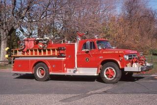 Amagansett Ny Engine 3 1970 Dodge Young Pumper - Fire Apparatus Slide