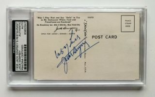 Jack Dempsey - Vintage Autographed Postcard - Psa/dna Authentic